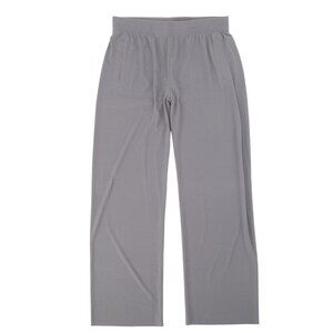 Norma Kamali Gray Pull On Jersey Knit Pants w/ Pockets XS